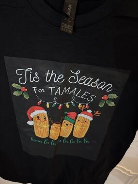 Gildan Black womens  'Tis the Season for Tamales Graphic Tee